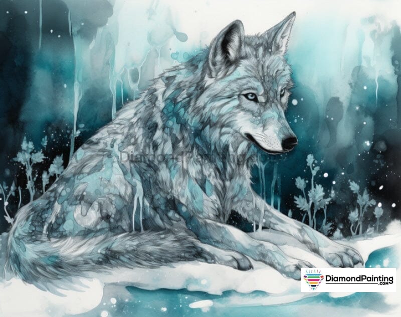 Snow Wolf Free Diamond Painting 