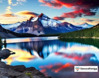 Thumbnail for Snowy Mountain And Reflection Lake Free Diamond Painting 