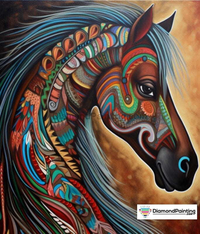 Spirit of Cheyenne Horse Free Diamond Painting 