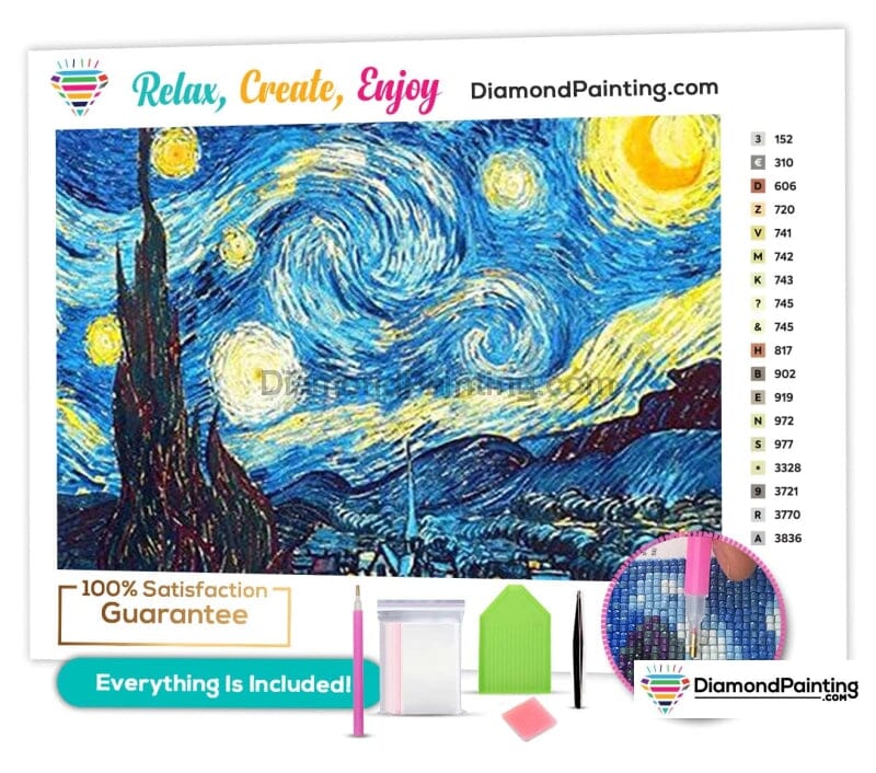 Starry Night DIY Diamond Painting Kit Free Diamond Painting 