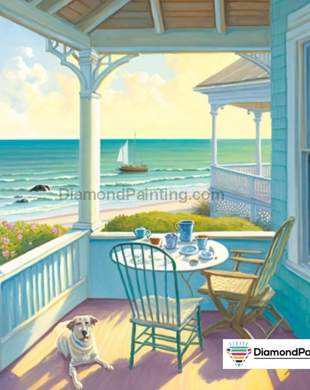 Summer Day at the Shore Paint With Diamonds Kit Diamond Painting 