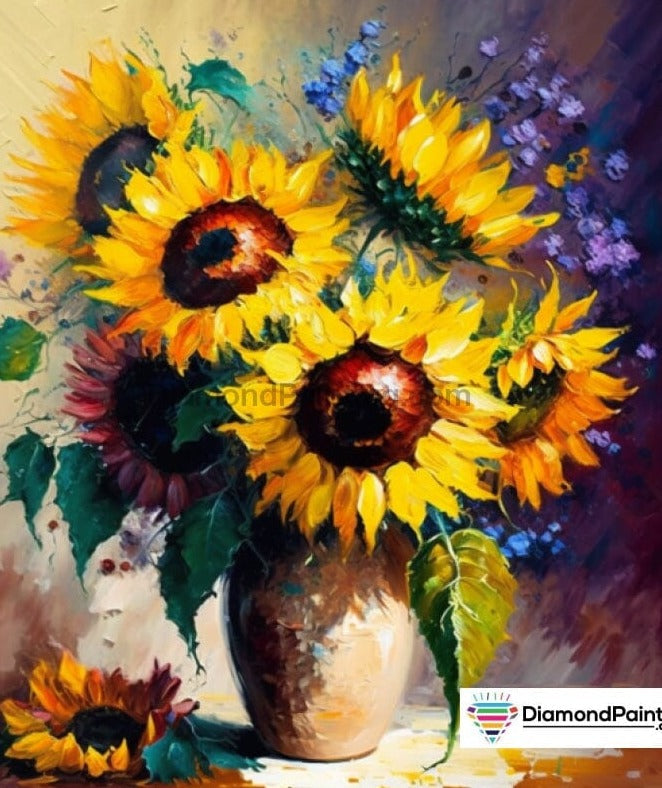 Sunflowers in a Vase Diamond Art Painting Kit Diamond Painting 