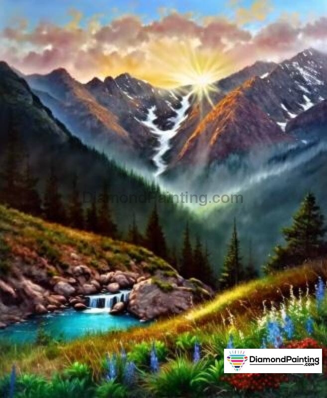 Sunrise In The Wilderness Free Diamond Painting 