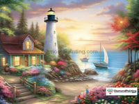 Thumbnail for Sunset At The Coast Diamond Painting 