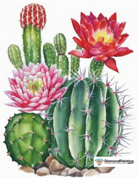 Thumbnail for Sweet And Simple Bundle Of Happy Cacti Free Diamond Painting 