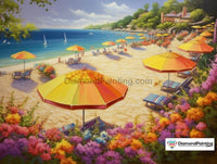 Thumbnail for The Busy Beach Free Diamond Painting 