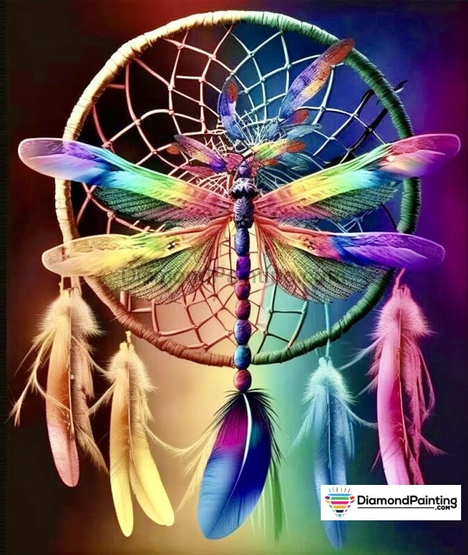 The Dragonfly Dream Catcher Free Diamond Painting 