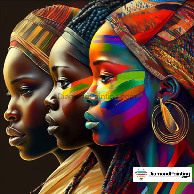 Three African Ladies Diamond Painting Free Diamond Painting 