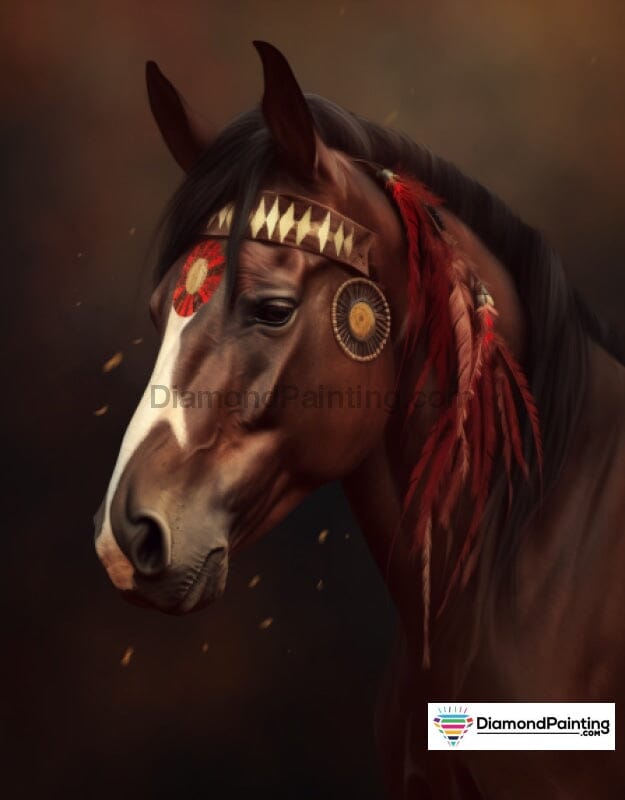 Tribal Spirit Horse Free Diamond Painting 