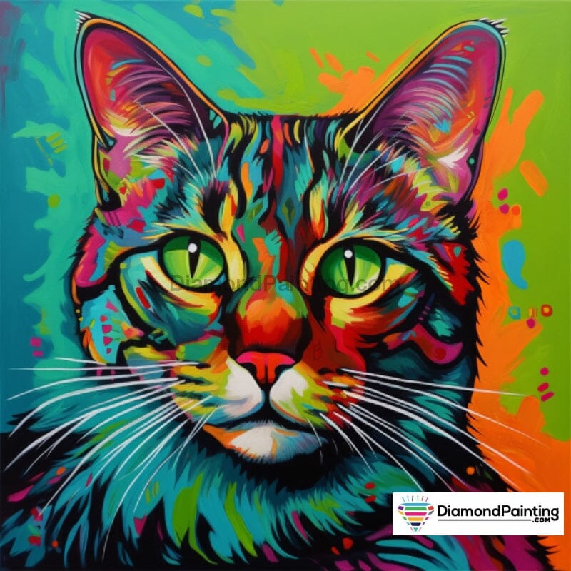 Vibrant Cat Free Diamond Painting 