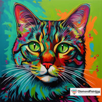 Thumbnail for Vibrant Cat Free Diamond Painting 