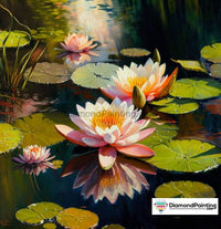 Thumbnail for Water Lilies on a Calm Pond Outdoor Nature Diamond Painting Kit Free Diamond Painting 