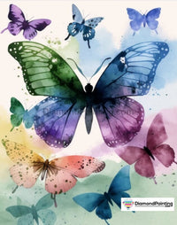 Thumbnail for Watercolor Butterflies Free Diamond Painting 