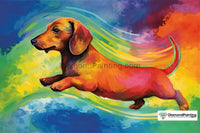 Thumbnail for Watercolor Dachshund Free Diamond Painting 