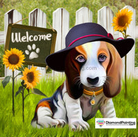 Thumbnail for Welcome Puppy Diamond Painting Kit Free Diamond Painting 