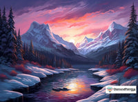 Thumbnail for Winter Stream Diamond Painting 