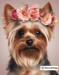 Thumbnail for Yorkie Flower Free Diamond Painting 